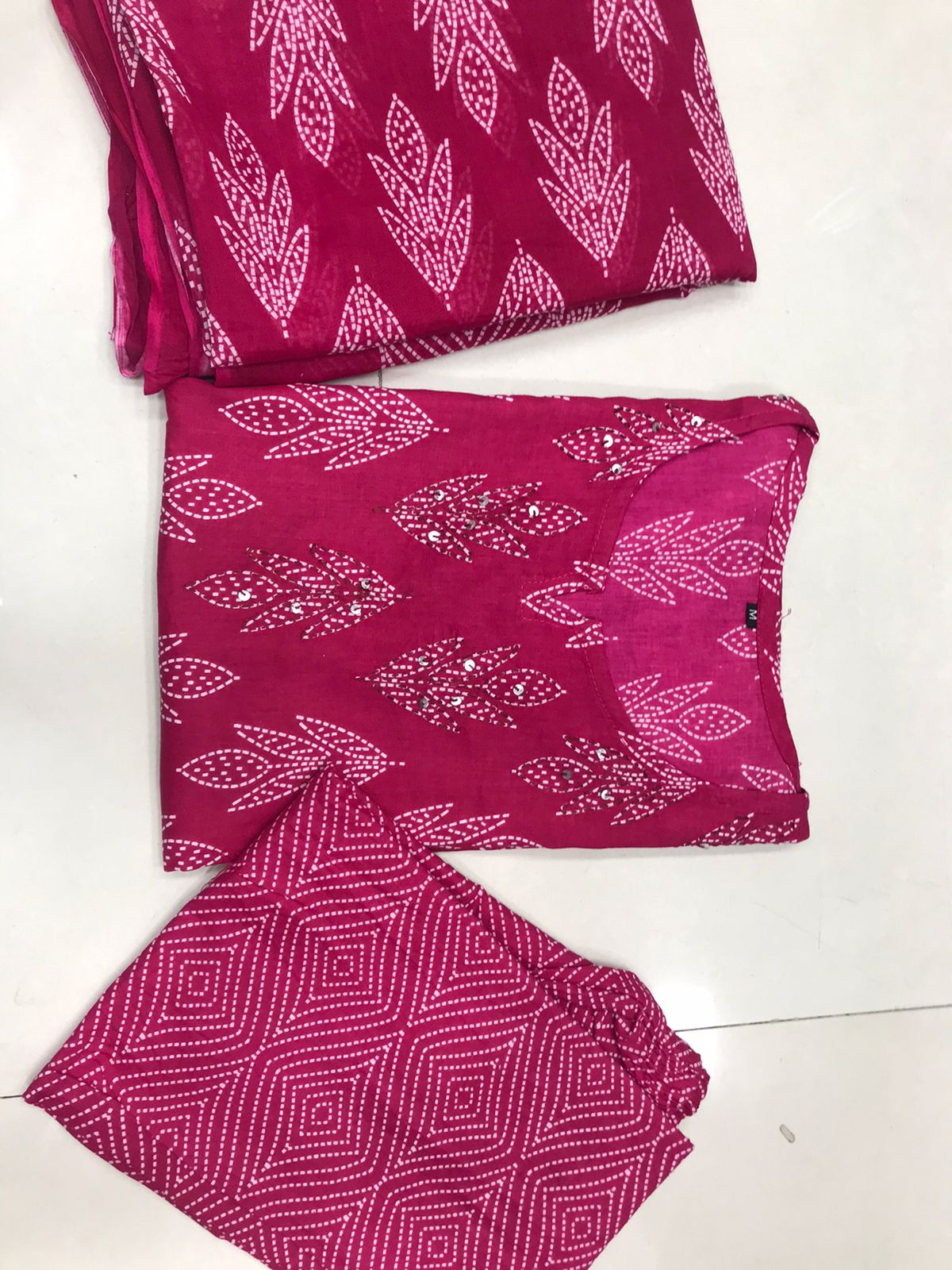 Vt Designer Printed With Handwork Cotton Kurti With Bottom Dupatta Wholesale Market In Surat
